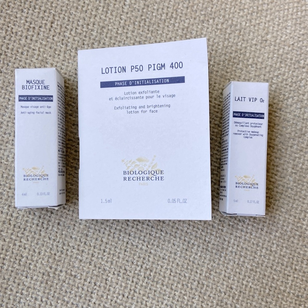 NWT Biologique Recherche | Lotion P50 PIGM 400, Lait VIP O2, Masque Biofixine